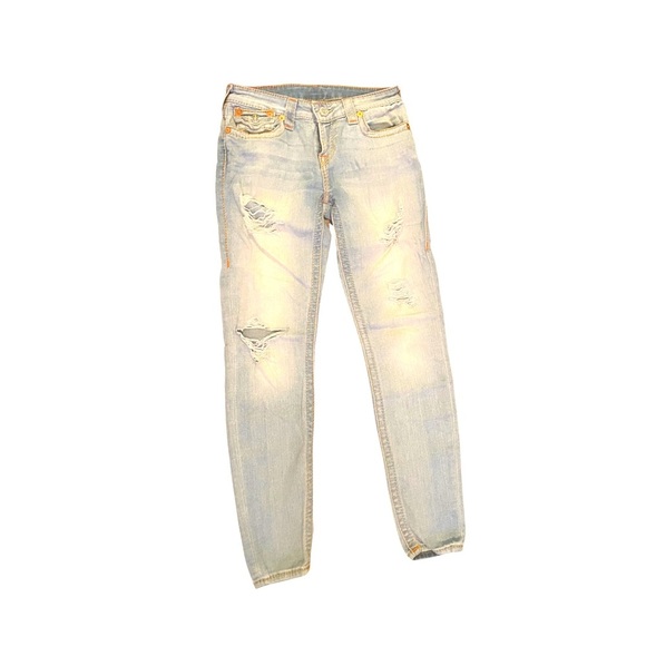 True Religion Women’s Distressed Skinny Denim Jeans - Picture 1 of 5